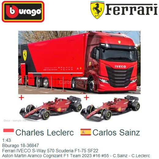 IVECO S-Way 570 Scuderia Ferrari  F1-75 SF22 **PRE-ORDER**