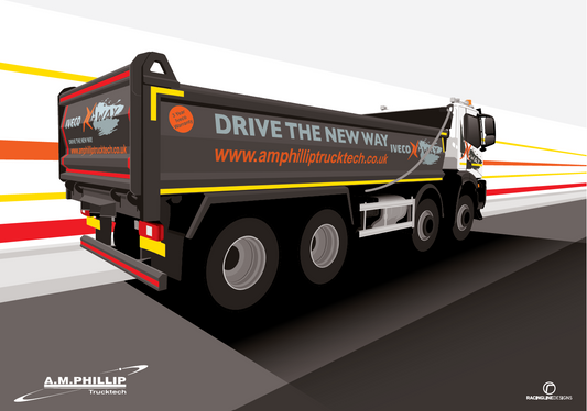 AM Phillip - IVECO X-Way Tipper A3 Poster